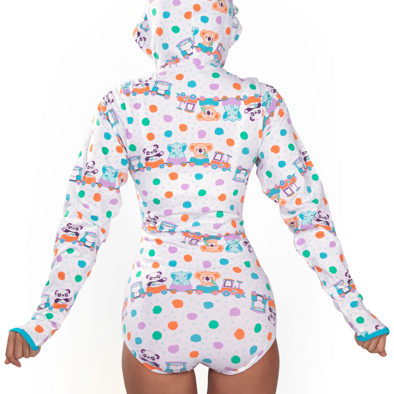 Critter Caboose Hooded Adult Bodysuit