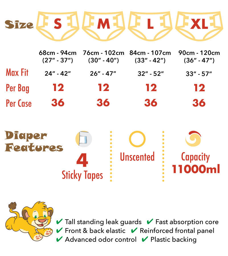 Mega Safari Adult Diapers
